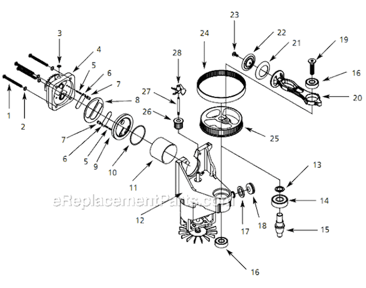Page B Diagram and Parts List for EX210103 2002 Campbell Hausfeld Compressor